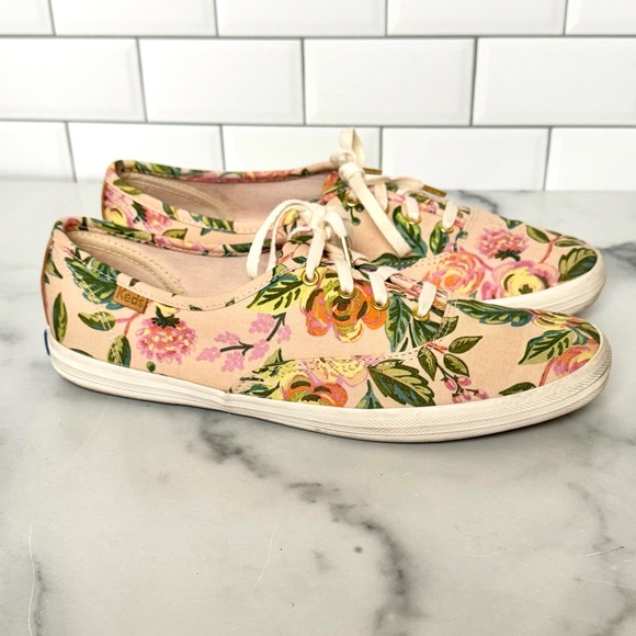 Keds x Rifle Paper Co Women's Peach Floral Sneaker - Picture 5 of 9